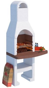 1PEZZO BARBECUE IN CEMENTO STROMBOLI CON GRIGLIA cm. 90x58x193 h - Kg. 260