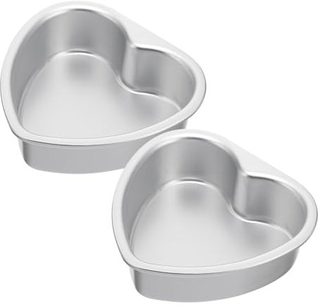 Amosfun Plat Four En Coeur 6 Pièces Moule à Gâteau Coeur Lèchefrite Pour Four Moule à Moule Gateau Coeur Moule à Biscuit Cœur Moules à Gâteaux Moules à Cake Pop Pour La Cuisson Alliage D'aluminium