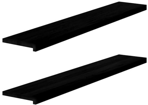 vidaXL Davanzali 2 pz Marrone Scuro 140x25x2 cm Legno Massello Rovere