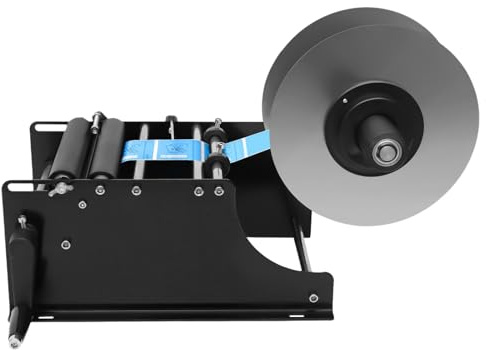 CHFUNE Manueller Etikettiermaschine, Gewerblicher Etikettenspender Label Dispenser, Halbautomatische Etikettiermaschine für runde Flaschen mit einem Durchmesser von 2 bis 12 cm