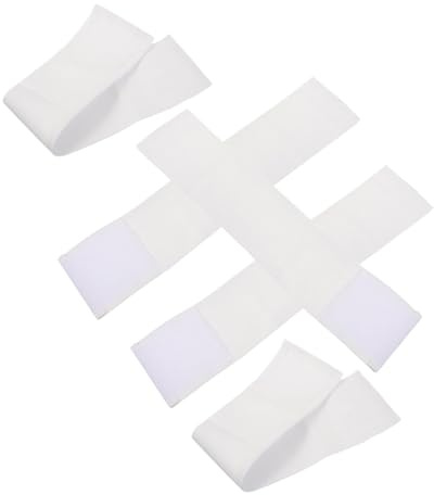 BELLIFFY 5 Stück Weiße Fußball Armbinden aus Nylon mit Einfachem Selbstgemacht Design Vielseitig Einsetzbar für Teamsport und Basketball Elastisch und Komfortabel für Jugend und Unisex