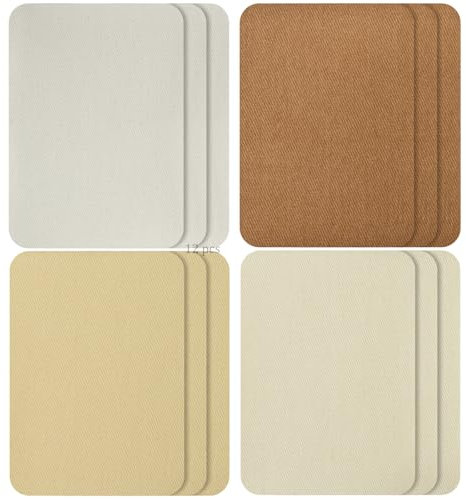 12 PCS Iron on Repair Patches, Cotton Denim Patches for Jeans Repair, Iron on Patches for Clothing, Fabric Patches for Jeans and Clothing Decoration Kit, Size 3 by 4-1/4 (7.5 cm x 10.5 cm)