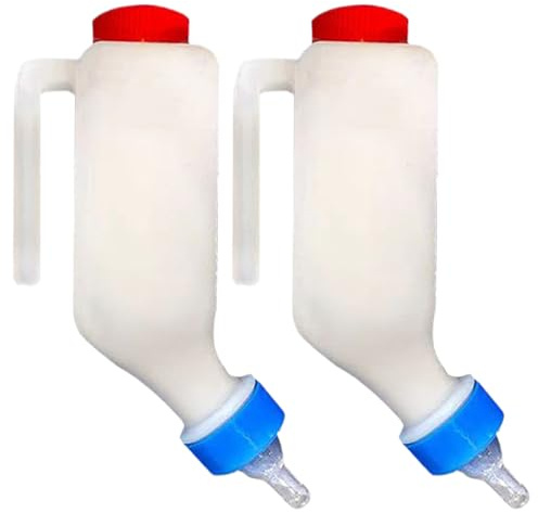 Ocastuted Biberons pour chèvre, 2 biberons pour agneau | Accessoire d'élevage avec échelle et poignée pour chèvre, vache, mouton, chiot