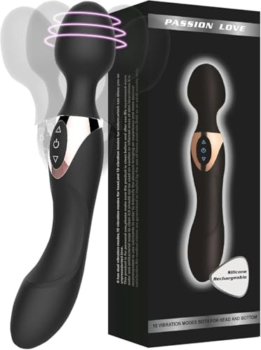 Ohlinna Prostate Massager Female Vibrator G Spot Vibrator 10 Vibration Modes Dual Motor Dual End Vibration Multifunctional Toy Suitable for Couples or Personal Use Prostate Toy Black