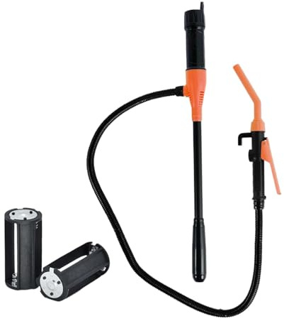 BaotyJie Pompe à Carburant Électrique Multifonctionnelle Portable Dotée d'un Contrôle Manuel du Débit Extracteur D'Huile avec Batterie Pompe de Transfert d'eau, avec Adaptateur