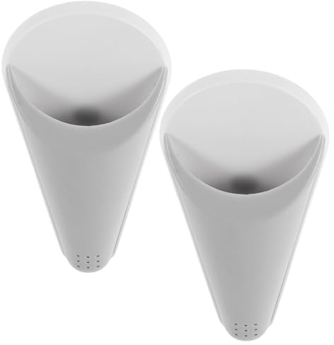 Toyvian Lot de 2 Porte-Ciseaux Magnétiques Robustes pour Réfrigérateur, Support de Rangement Aéré en Plastique Blanc et Gris, Organisateur Pratique pour Ciseaux de Jardin Cuisine,