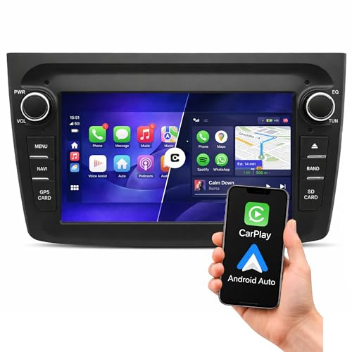 VIBEX Autoradio 7 Pollici per Alfa Romeo MiTo 2015-2020 con Apple CarPlay e Android Auto, Monitor Touchscreen HD, Navigatore GPS WiFi Bluetooth, Mantiene Comandi al Volante, DNA, Plug & Play