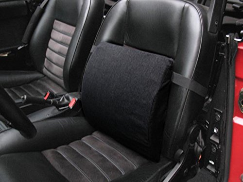 Vetrina del Benessere SUPPORTO LOMBARE -Nero- Cuscino per Schienale Sedile Auto, Ergonomico Ortopedico, Sostegno Poggia Schiena, Correttore Postura per Macchina