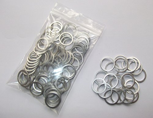 Cartec Aluminium-Dichtringe DIN 7603 Form A, 16 x 20 x 1,5 mm, Silber, 100 Stück