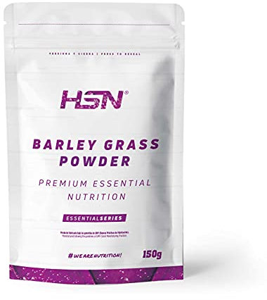 HSN Hierba de Cebada en Polvo | Sabor Natural 150g | 100% Pura Hierba de Cebada Natural Sin Añadidos | Ideal Batidos Greens | No-GMO, Vegano, Sin Gluten