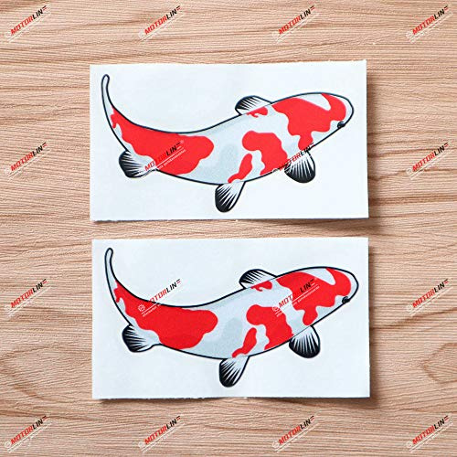 2X Reflective 15.2cm Koi Fish Chinese Japanese JDM Decal Sticker Car Vinyl sda1