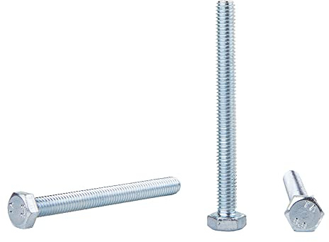 Lot de 50 boulons hexagonaux DIN 933 en acier zingué M6 x 60 mm 8,8 Grade Vis à tête hexagonale Filetage complet Vis tarauds (50 M6 x 60 mm)