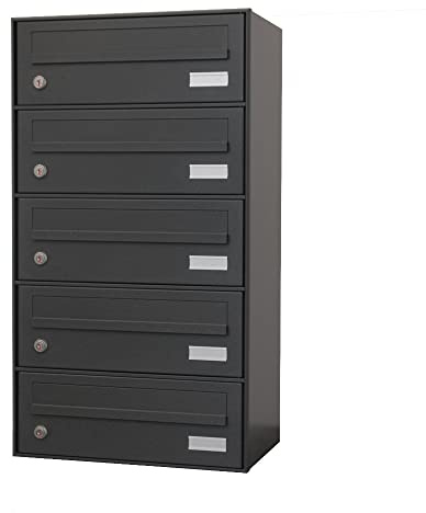 Cassette postali per esterno 5 posti Grigio Antracite