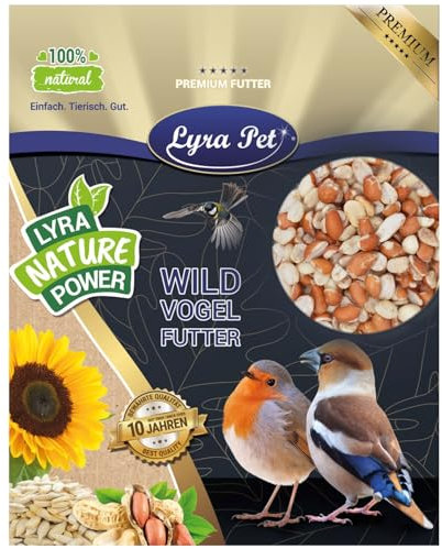 Lyra Pet® | 10 kg Erdnusskerne Splits Teilblanchiert | HK Argentinien | Erdnüsse Blanchiert & mit Haut | Gourmetsnack für Wildvögel | Nährstoffreicher Energiespender für Körnerfresser | Streufutter
