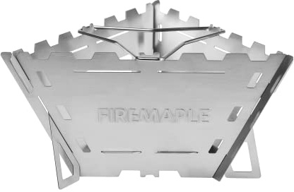Fire-Maple Maverick-3 Holz-Campingkocher Camping-Holzofen Rechteckiges Feuerstelle aus Edelstahl mit Grill Klappbare Feuerschale für Lagerfeuer, Garten, Terrasse, Balkon und Picknick(Dreieck)
