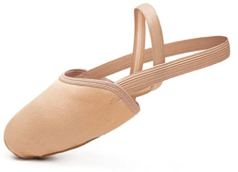 Stelle Half Soles Dance Shoes Women Men Canvas Lyrical Pirouette Ballet Shoes Turners Dance Shoes for Contemporary (Sand,4.5/5.5)
