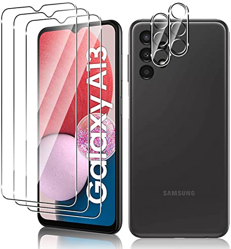 Vanrain Schutzfolie für Panzerglas für Samsung Galaxy A13 4G/Galaxy A13 5G, 3 Stück Panzer Schutz Glas + 2 Stück Kameraschutz, HD-Klar 9H Schutzglas Kratzfest Folie Bläschenfrei Displayschutzfolie