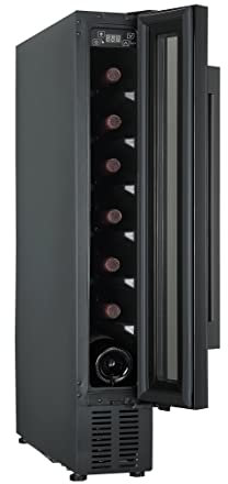 PKM UWTS20-7G Unterbau - Weinkühlschrank | 7 Flaschen | extra schmal | 20 Liter | Zur Untermontage in Küchenzeilen | Elektroniosche Temperaturkontrolle