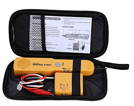 Wire Tracer, Tester per Cavi Elettrici di Rete Generatore di Toni e Kit Sonda, RJ11 Circuit Tracer Wire Toner Circuit Breaker Finder Rilevatore di Linea