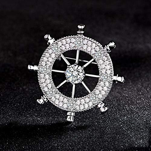 Damen-Brosche, Herren-Brosche, Herrenjacke, klassische Vintage-Anstecknadel, Freund-Geburtstagsgeschenk, jährliches Party-Geschenk für Herren-Accessoires, Marine-Segelboot-Ruder-Brosche, exquisite