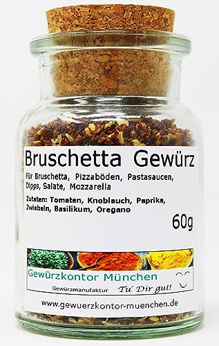 Bruschetta Gewürz ohne Salz 60g im Glas Gewürzkontor München