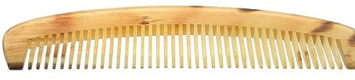 Uonlytech Pettine in Corno Naturale Antistatico Portatile Per Capelli E Barba Pettine Lisciante Compatto Per Donna Previene La Caduta Dei Capelli Ideale Per Viaggi E Uso Quotidiano