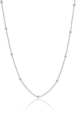 Einzelstück® Chaîne à Boules en Argent Sterling 925 I Véritable Bijou pour Femme I Chaîne Serpent I Collier Harmony