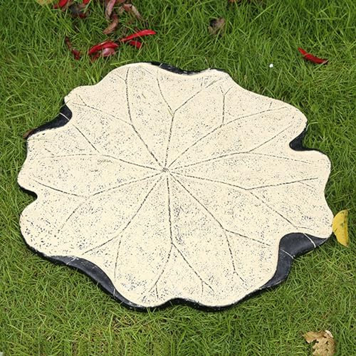 Trittsteine für Garten 13 16 Gartentrittsteine für Den Rasen, Dekorativer Stein mit Lotusblattmuster, Trittsteine Im Außenbereich Auf Dem Gartenweg, DIY-Kunst-Landschaftswege ( Color : Green-Small ,