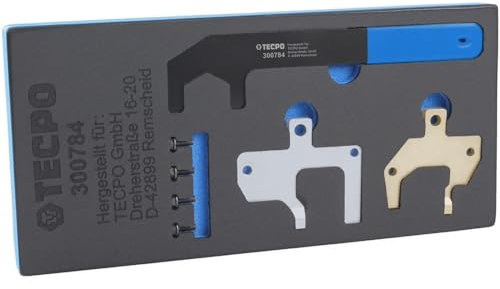 TECPO Motor-Einstellwerkzeug-Satz Steuerketten Wechsel Werkzeug für MB M112 M113 Motoren Nockenwellen Arretierung Steuerzeiten einstellen