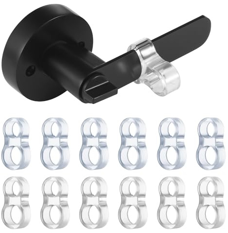 HonGien 12 Stück Türgriffpuffer Türklinken Schutz transparente Türstopper für Türklinke Türgriffpuffer aus PVC zum Schutz vor Wandschäden (Achterfigur)