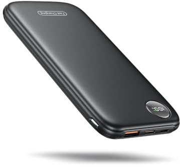 Bateria Externa Carga Rapida, Power Bank 10000mAh 22.5W Bateria Portatil con Cables Integrados, Bateria Externa USB C In/Output,para iPhone/Samsung/Tablet etc