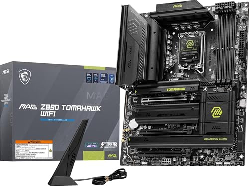 MSI MAG Z890 Tomahawk - Scheda madre di gioco WiFi (supporta processori Intel Core Ultra Series 2, LGA 1851, DDR5, PCIe 5.0, M.2, SATA, 5 Gbps LAN, USB Type-C, Wi-FI 7, Bluetooth 5.4,