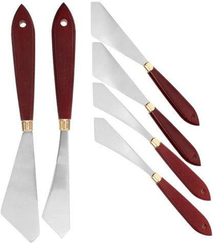 VILLCASE 6stücke Teiliges Set Von Professionellen Malspachteln Mit Holzgriff Für Öl Und Acrylmalerei Vielseitige Malwerkzeuge Für Kreative Techniken Und Verschiedene Malmethoden
