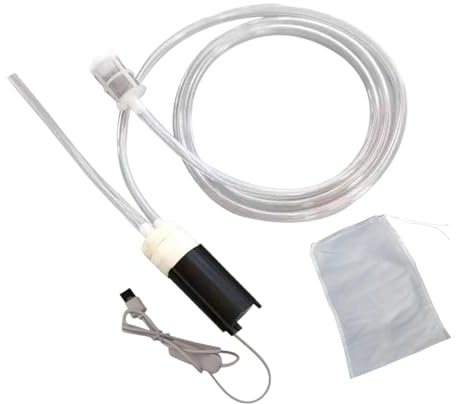Fenteer Dispositivo di aspirazione portatile per vino, pompa elettrica per vino USB, pompa a sifone per birra, attrezzatura per la casa, Tubo in Silicone Da