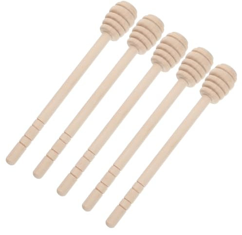 AUTSUPPL 5stücke Holz Honiglöffel Rührer Honigrührstäbchen Honiglöffel Aus Holz Honigrührlöffel Siruprührer Honigrührer