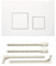 ACESOME - Placa de accionamiento para inodoro compatible con Geberit sigma01 sigma10 sigma20 sigma21 sigma30 sigma50 sigma60 placa de accionamiento de plástico para descarga de 2 cantidades (blanco)