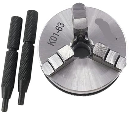 OURNXI Mandrino for tornio da 63 mm Mini mandrino for tornio for Legno Mandrino for tornio autocentrante 3 Griffe K01-63 for tornio for Legno di Piccole Dimensioni