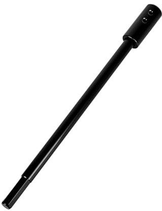 10 Inch Forstner Bit Extension for 3/8 Round Shank Black Hole Saw Drill Chuck Extension Adding 8-3/4 inches Drilling Depth to Forstner Bit for Wood Turners Furniture Carpentry and Construction