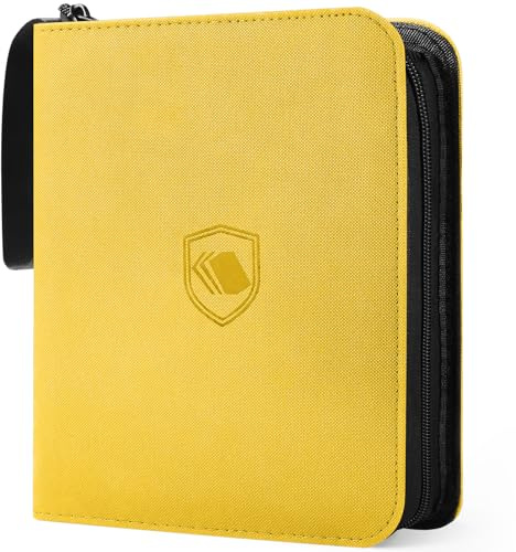 Pemocyny 1200 Pockets Trading Card Binder, PU Cover Zipper Card Collection Album, Sturdy Card Folder Holder for MTG, TCG, Game Cards, Sports Cards