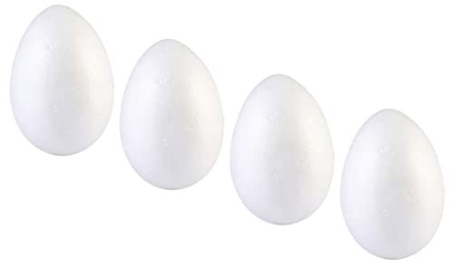 FONDOTIN 4stücke Teiliges Ostereier Bastelmaterial Umweltfreundliche Styropor-Eier Zum Basteln Kindergarten DIY Spielzeug Für Ostern Kreative Dekoration Für Feste Und Partys