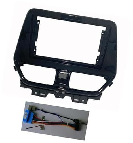 MKVAXR Pannello stereo radio 9 pollici 2 DIN Car Video Fascia, for BALENO 2022 Pannello CD DVD Lettore audio Telaio Kit di montaggio sul cruscotto Pannello cruscotto autoradio(BLACK Frame cable set)