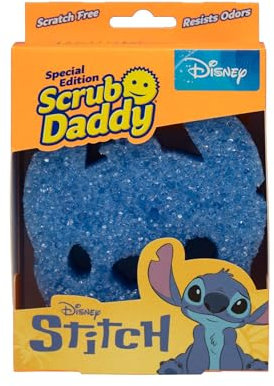 Scrub Daddy Disney Stitch Spülschwamm, Reinigungsschwamm Gesicht Form - Texturveränderung, Kratzfreier Schwamm Küche, Radierschwamm Schmutzradierer, Putzschwämme Spülmaschinenfest - 1er-Pack