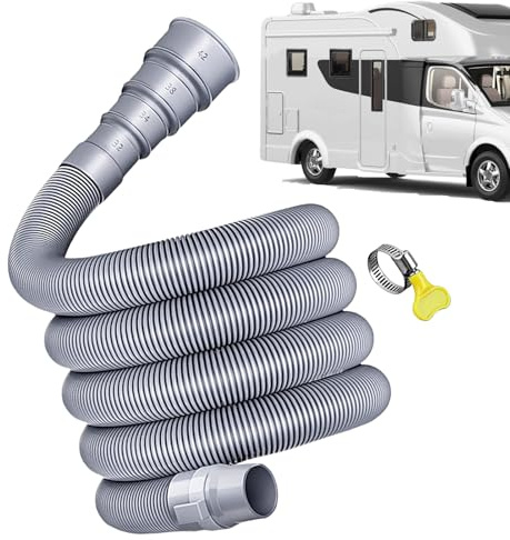Tuyau De Vidange Pour Camping-Car - Flexible Robuste et Étanche pour Évacuation - Système d'Eaux Usées Polyvalent Prolongateur pour Extérieur