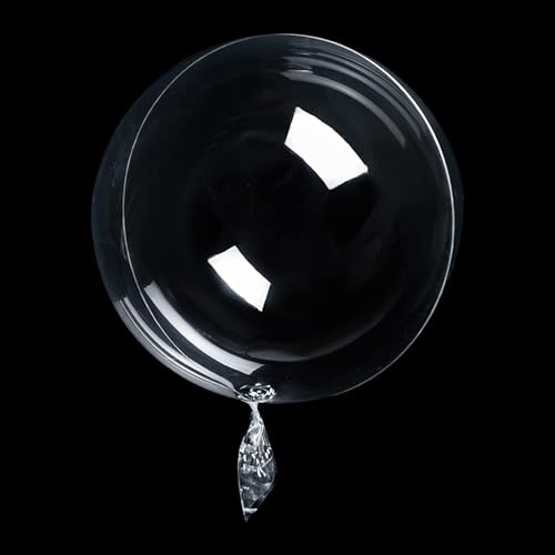 HENGBIRD 30 stycken Bobo-ballonger transparent 60 cm bubbla jumbo ballonger födelsedag kristall bubbla klara ballonger påfyllbar med konfetti, helium till jul, bröllop, dekorationer