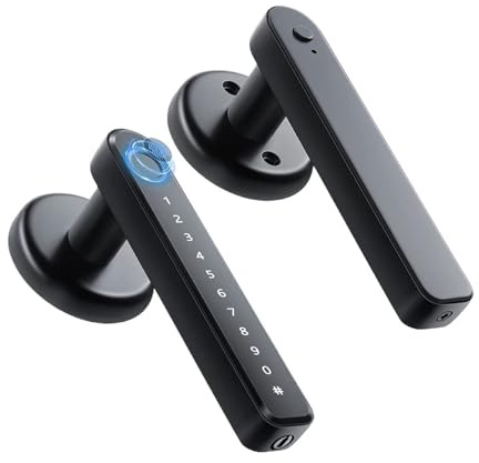 Cerradura Inteligente, Cerradura Electrónica Digital, Cerradura De Puerta Intelinte Con, Huella Dactilar Biométrica For Hogar Intelinte, Contraseña Tuya, Aplicación Sin Llave, Desbloqueo De Seguridad