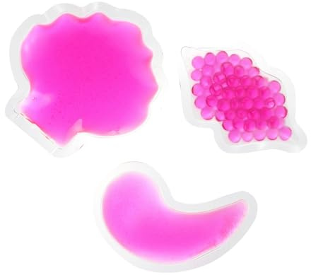 LIFKOME 3 Stück-pack Gel Kühl Wärme Pads für Gesicht und Lippen Flexible Heiß Kalt Gelkissen Regenerations Kompressen Wiederverwendbar Beauty Pflege Zubehör