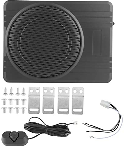 10in Under Seat Subwoofer, 800W Car Audio Bass Speaker, Ultra - Thin Slim Design with Aluminum Alloy Frame, Deep Clear Sound for Car Modification, 12V DC Power Supply with Cooling