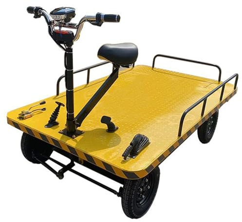 Robuster, elektrischer, klappbarer Plattformwagen, 600 kg Kapazität, tragbarer Mehrzweckwagen auf Rädern für einfachen Transport und schwere Hebeaufgaben