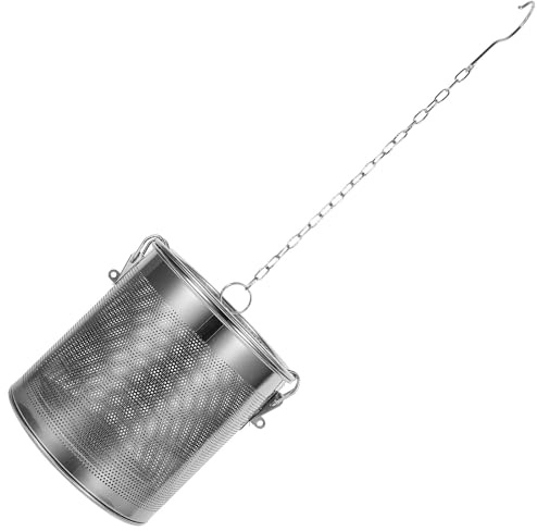 HOMSFOU Passoire à Épices en Acier Inoxydable 16 Cm, Infuseur D'assaisonnement Portable à Mailles Fines, Tamis Filtre Alimentaire pour Mijotés et Cuisson Maison Style Style Aléatoire