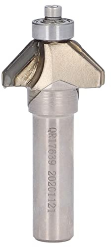 45° Chamfer Bit with Diamond Blade, CNC Router Milling Cutter 1 / 2x1 / 2x2T - Wear Resistant Sharpness, 45 # Steel Shank, Ideal for Automated Wood Cutting